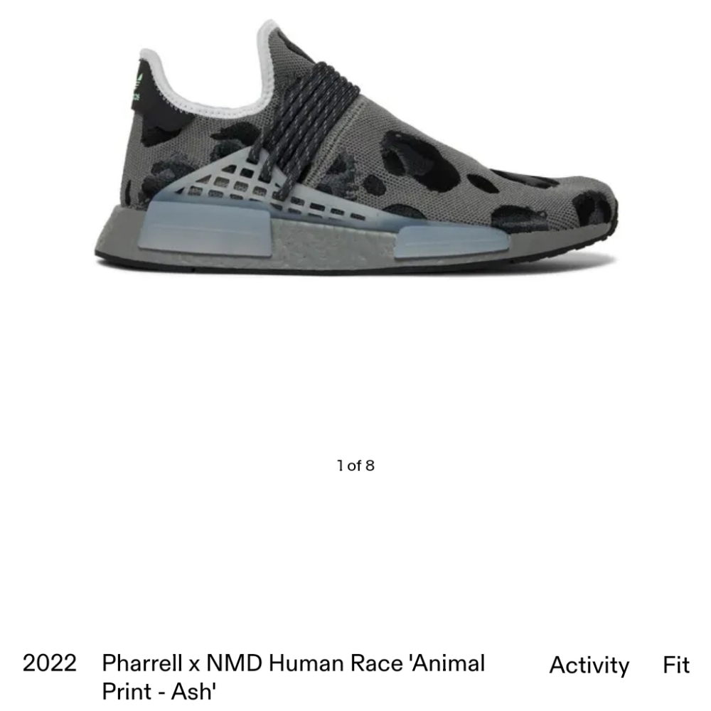 Adidas Pharrell x NMD Human Race 'Animal Print - Ash